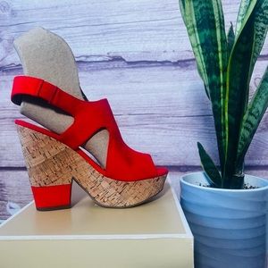 Orange Carlos Santana wedges